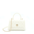Chanel Small Coco Handle Caviar White L