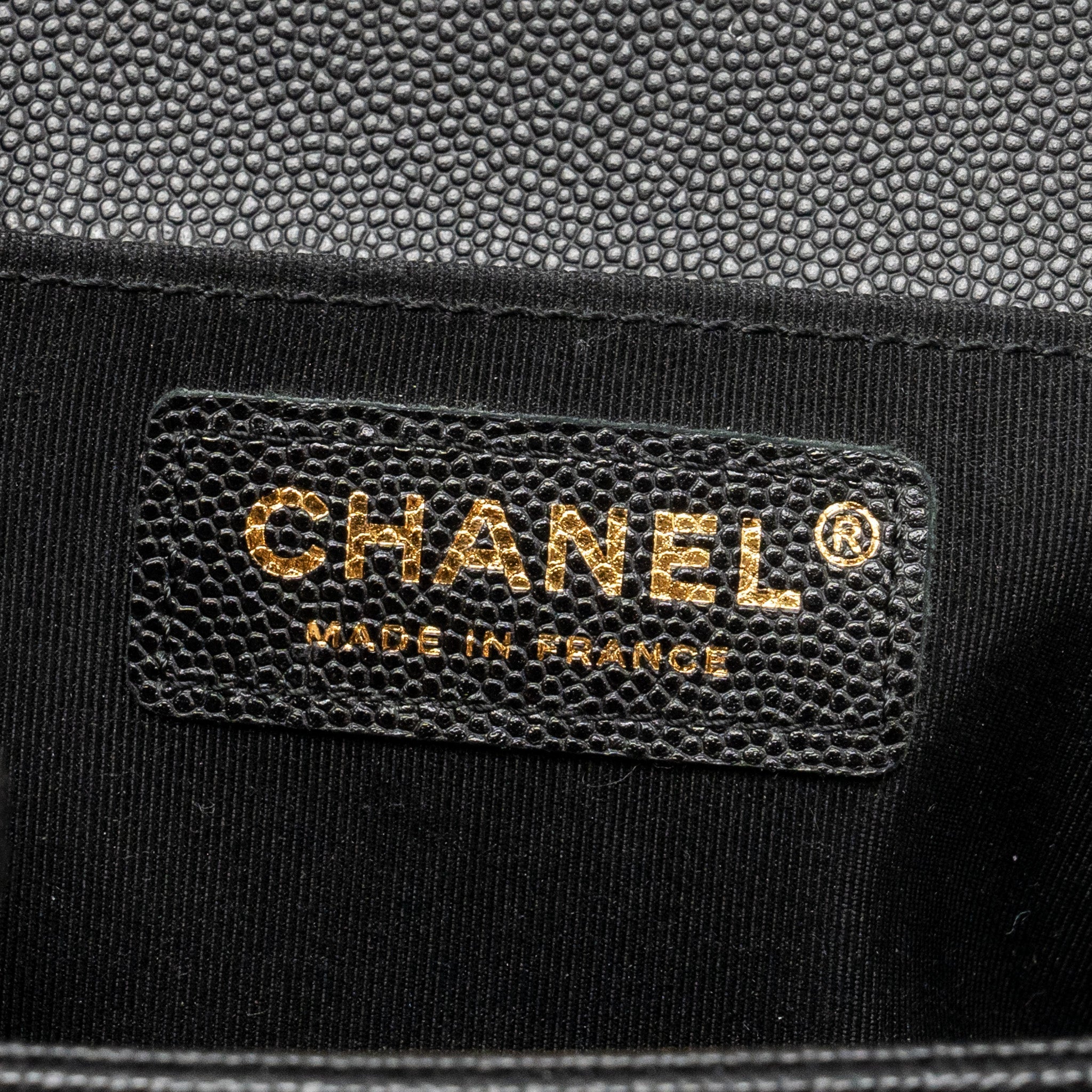 CHANEL Medium Boy Bag Caviar Black