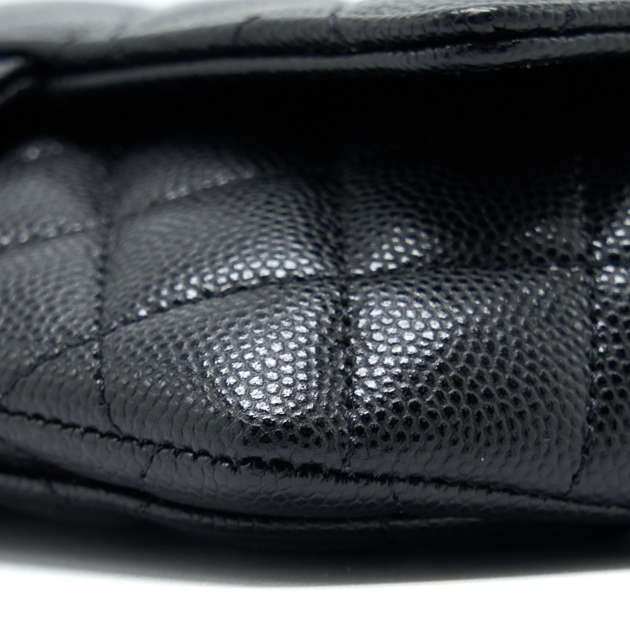 Chanel Flap Glasses Case with Chain Caviar Black