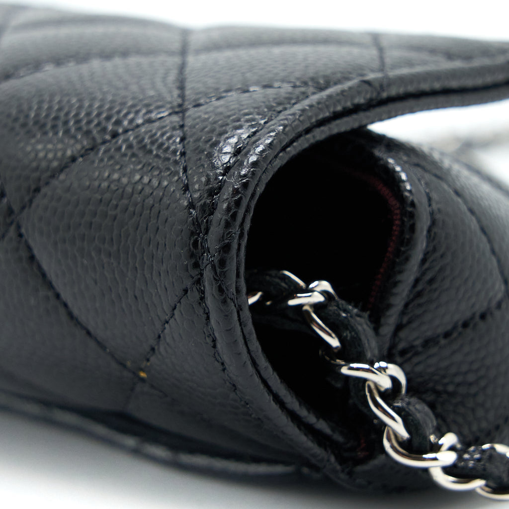 Chanel Flap Glasses Case with Chain Caviar Black