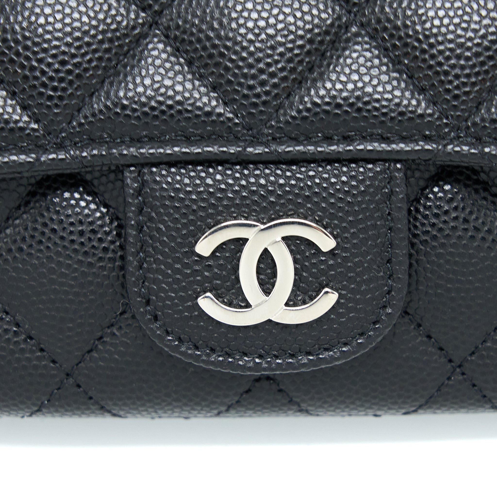 Chanel Flap Glasses Case with Chain Caviar Black