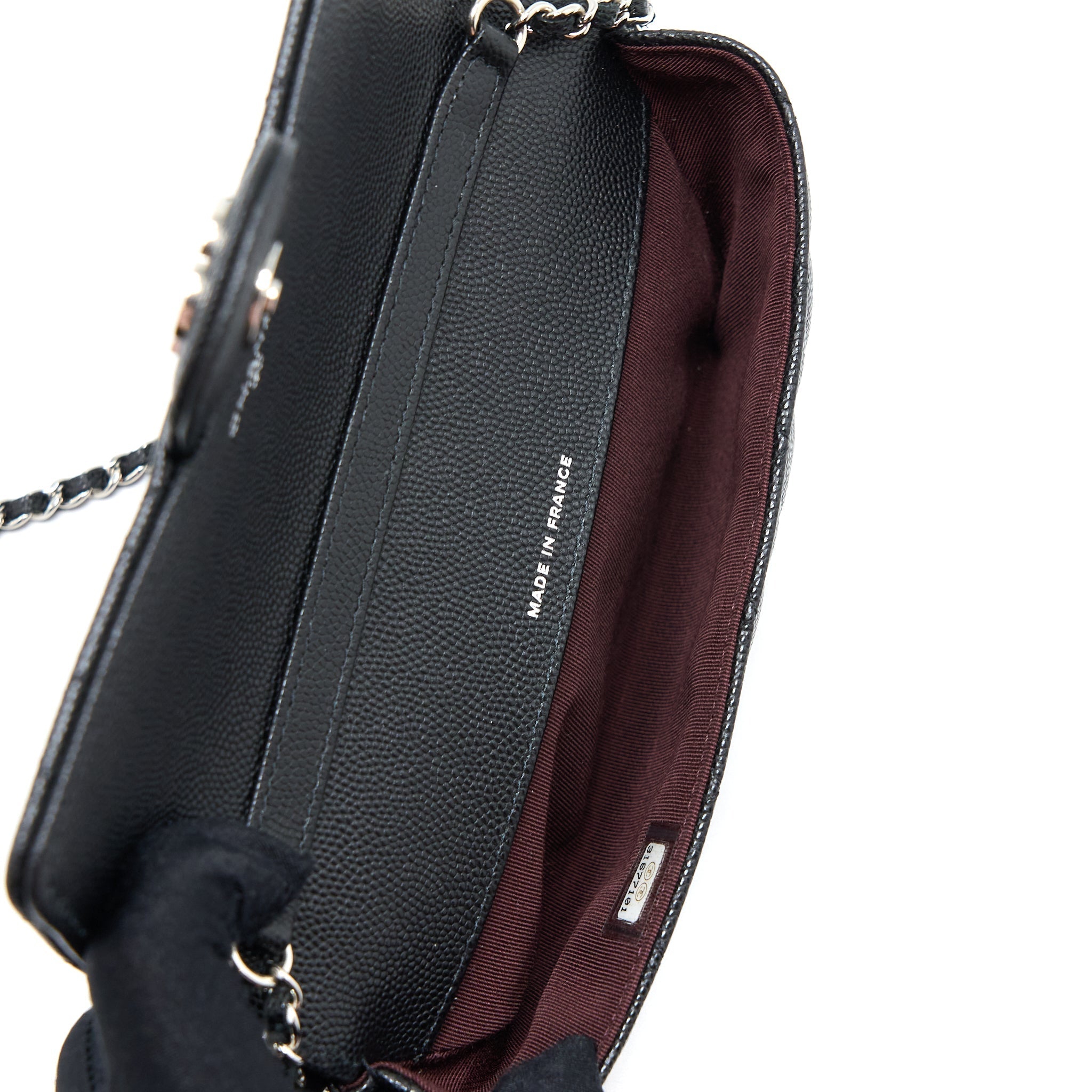 Chanel Flap Glasses Case with Chain Caviar Black