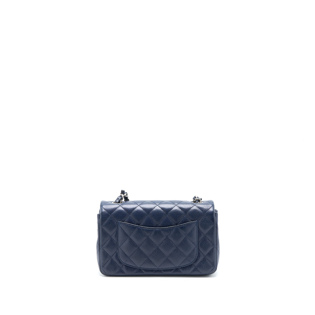 Chanel Classic Mini Rectangular Flap Bag Caviar Navy