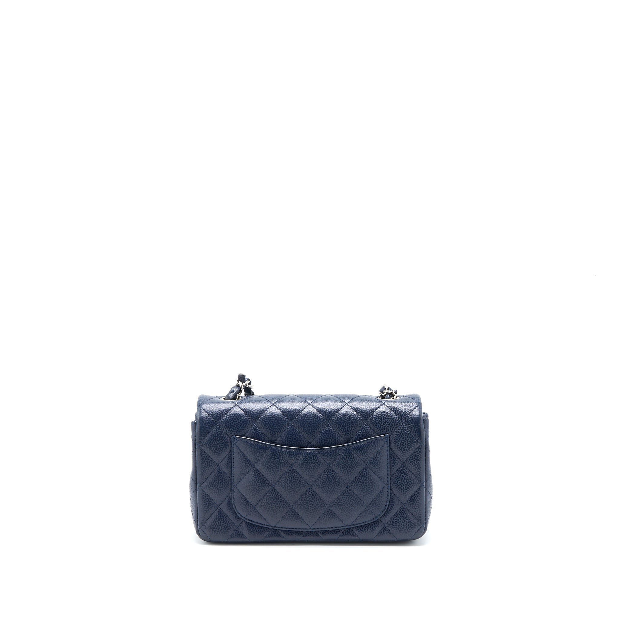 Chanel Classic Mini Rectangular Flap Bag Caviar Navy