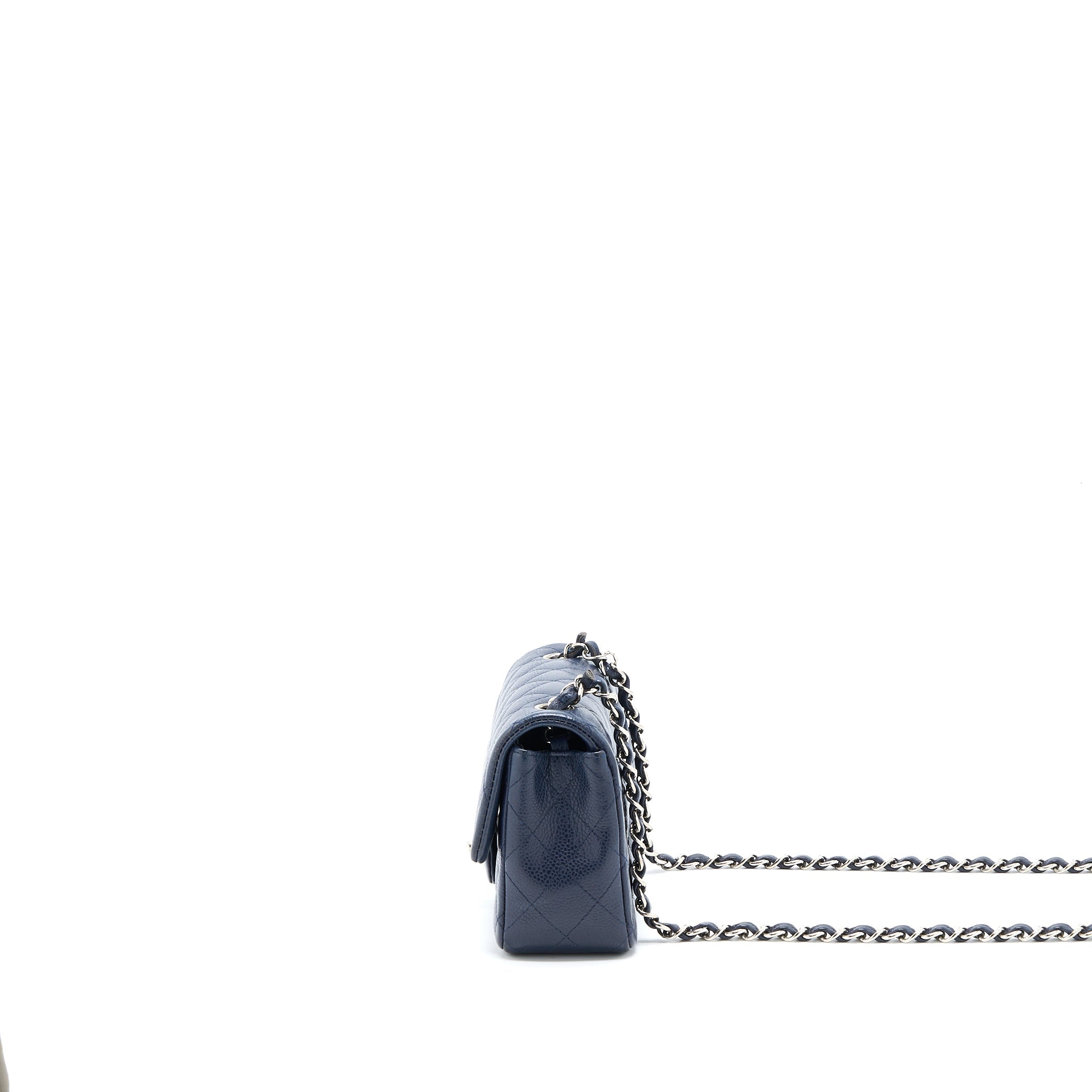 Chanel Classic Mini Rectangular Flap Bag Caviar Navy