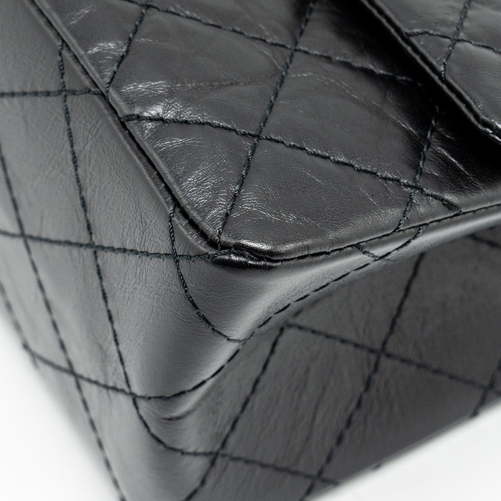Chanel Large 2.55 Reissue Flap Bag Aged Calfskin Black