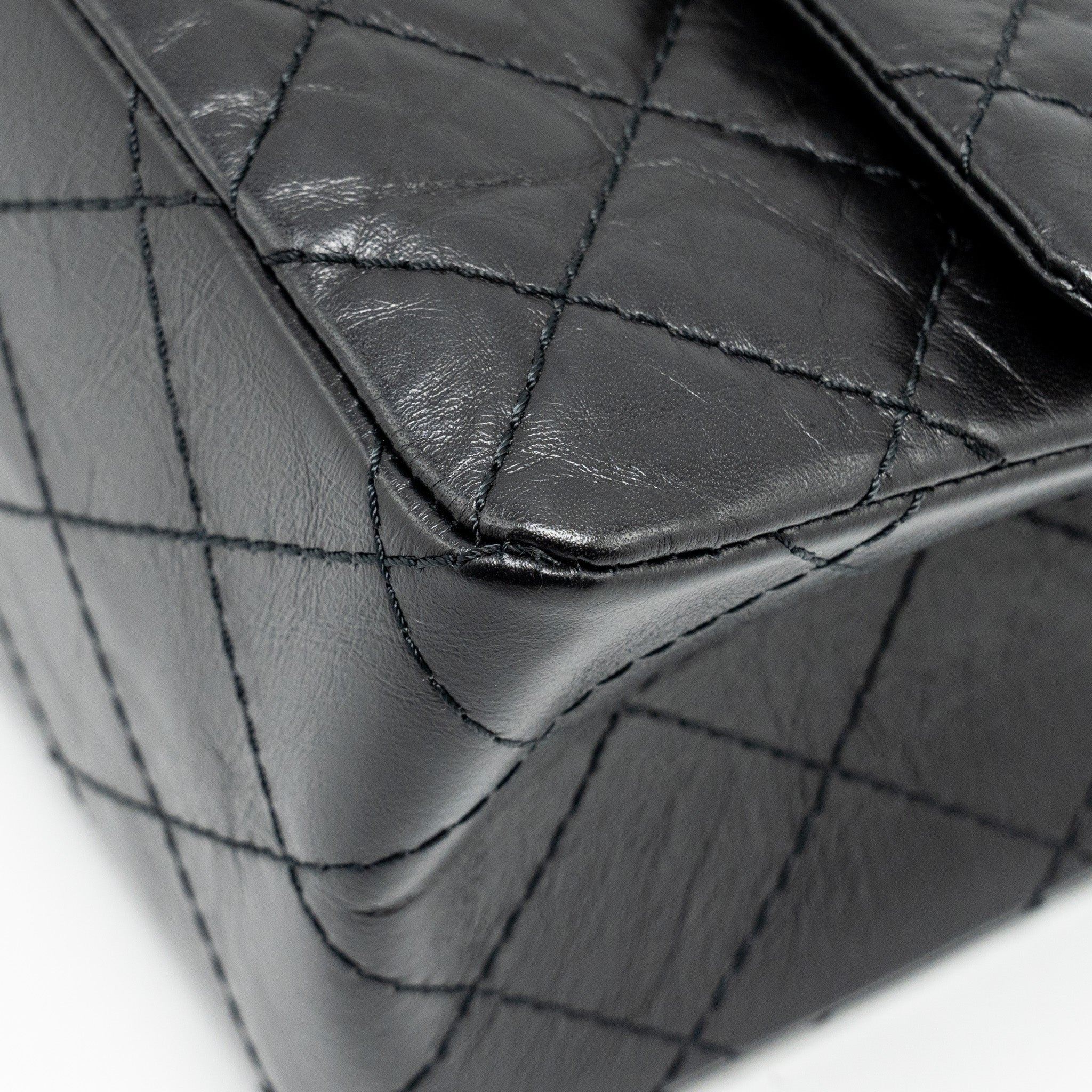 Chanel Large 2.55 Reissue Flap Bag Aged Calfskin Black