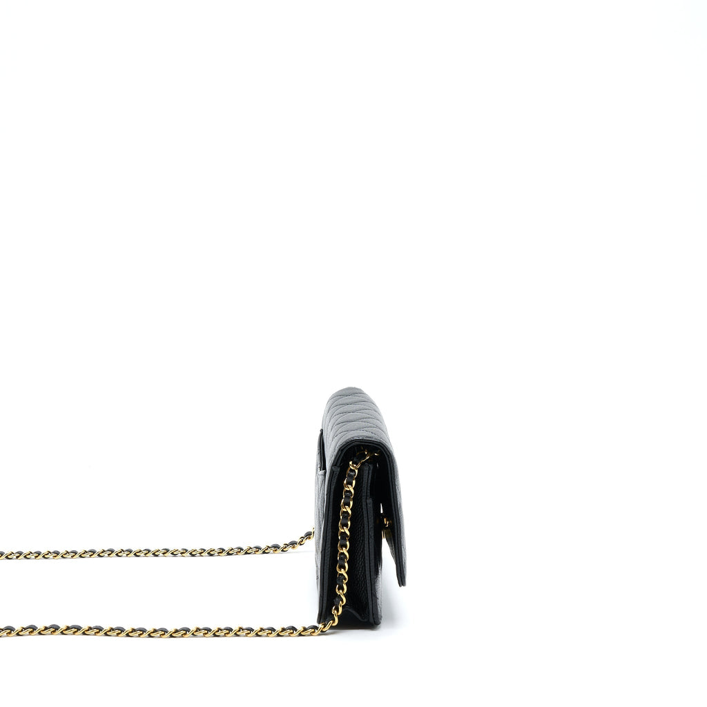 Chanel Classic Wallet On Chain Caviar Black