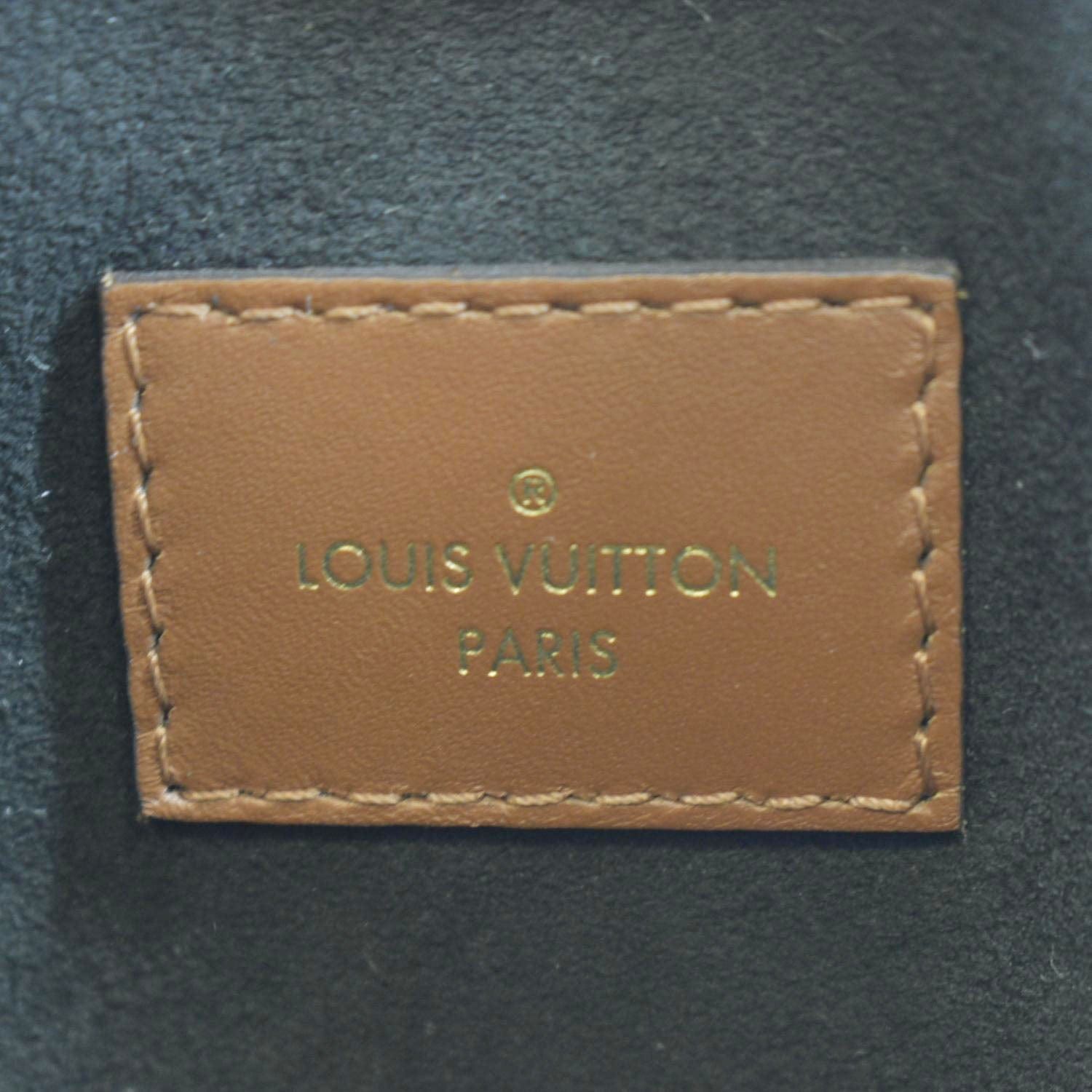 LOUIS VUITTON V Tote Monogram Canvas Leather Shoulder Bag Black