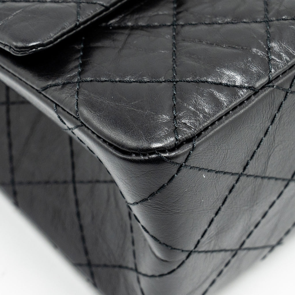 Chanel Large 2.55 Reissue Flap Bag Aged Calfskin Black