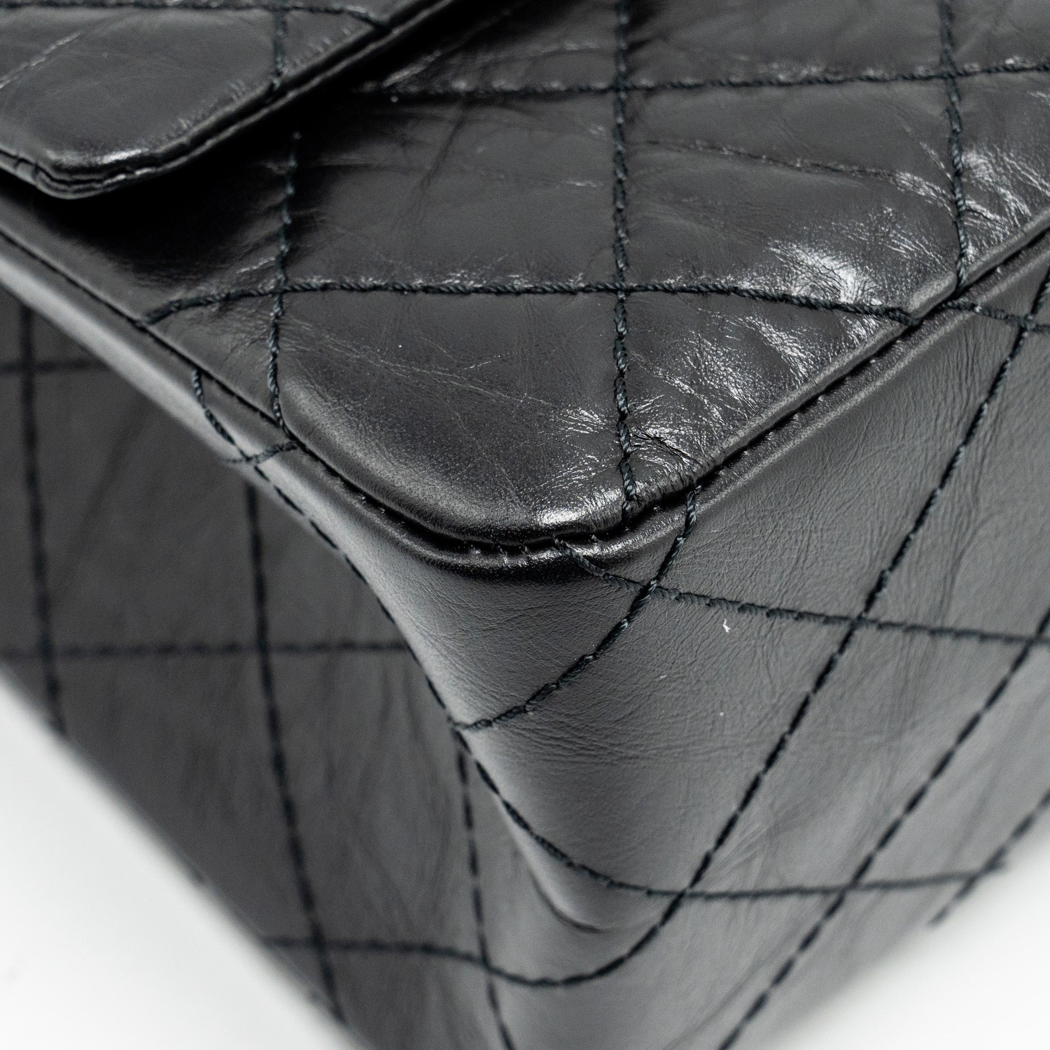 Chanel Large 2.55 Reissue Flap Bag Aged Calfskin Black