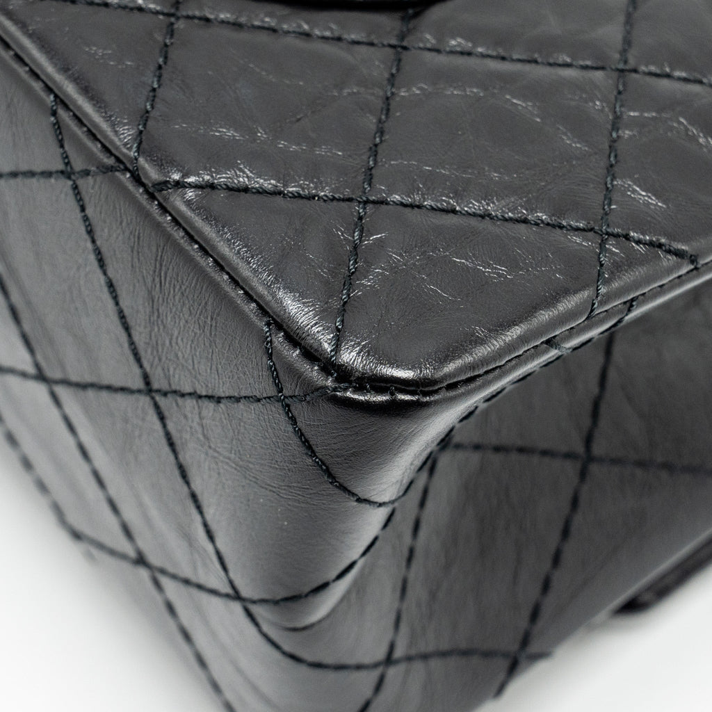Chanel Large 2.55 Reissue Flap Bag Aged Calfskin Black