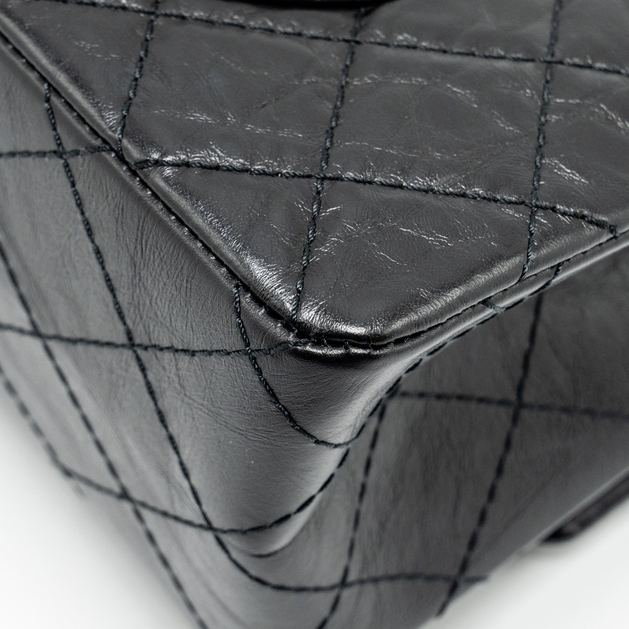 Chanel Large 2.55 Reissue Flap Bag Aged Calfskin Black