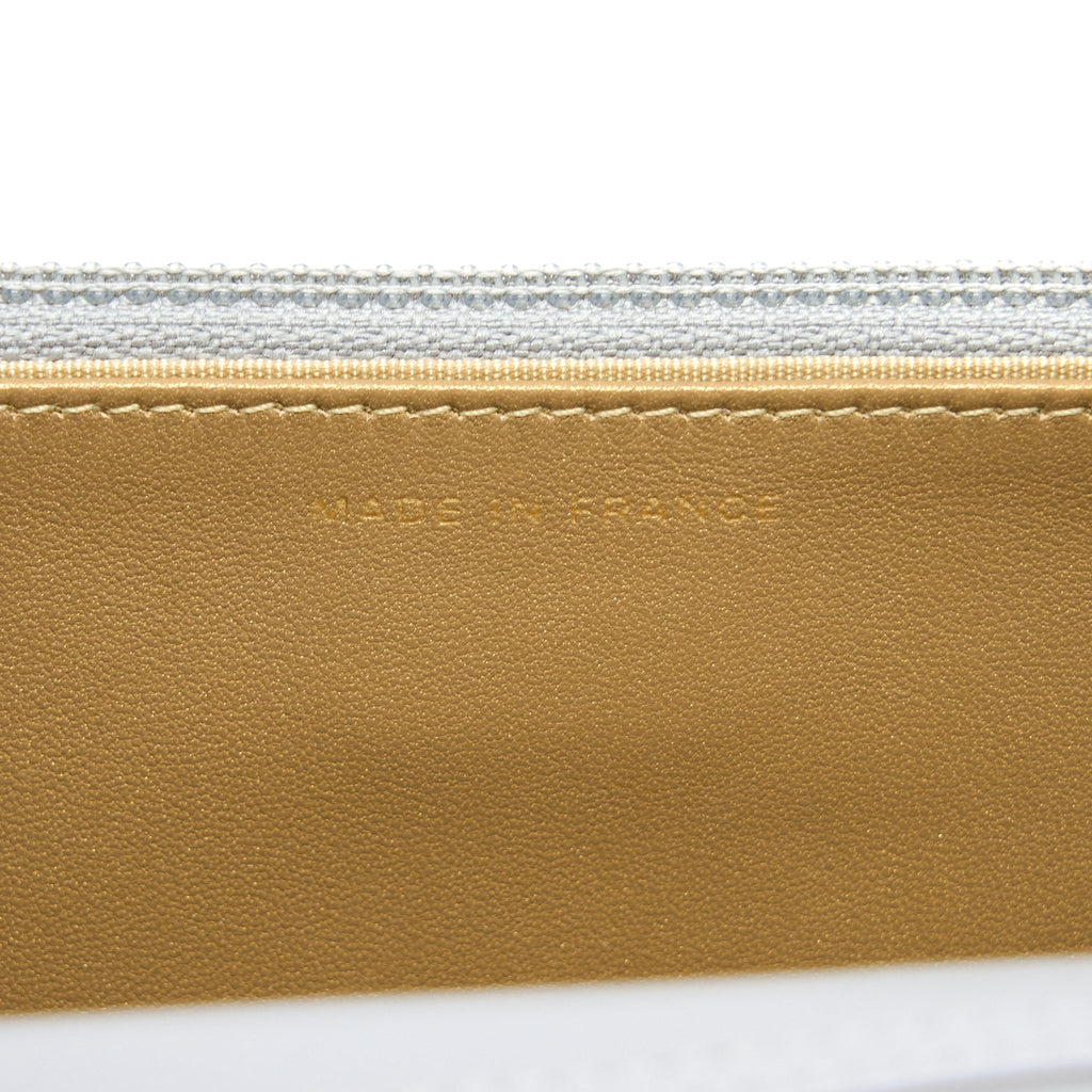 Chanel Pearl Crush Wallet on Chain Lambskin Light Grey  (Microchip)