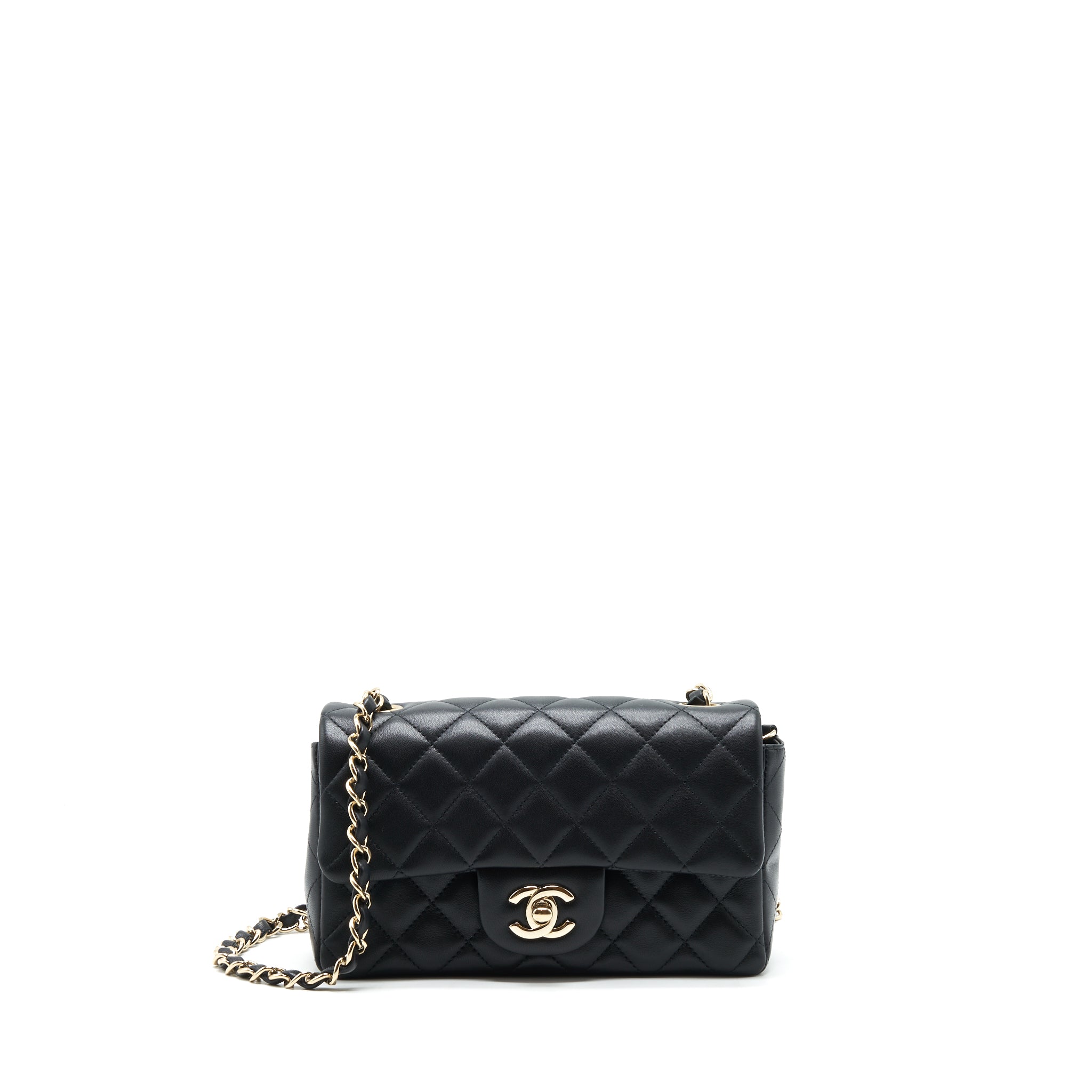 Chanel mini Rectangular Flap Bag Lambskin black L