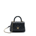 Chanel Mini Coco Handle Caviar Black L
