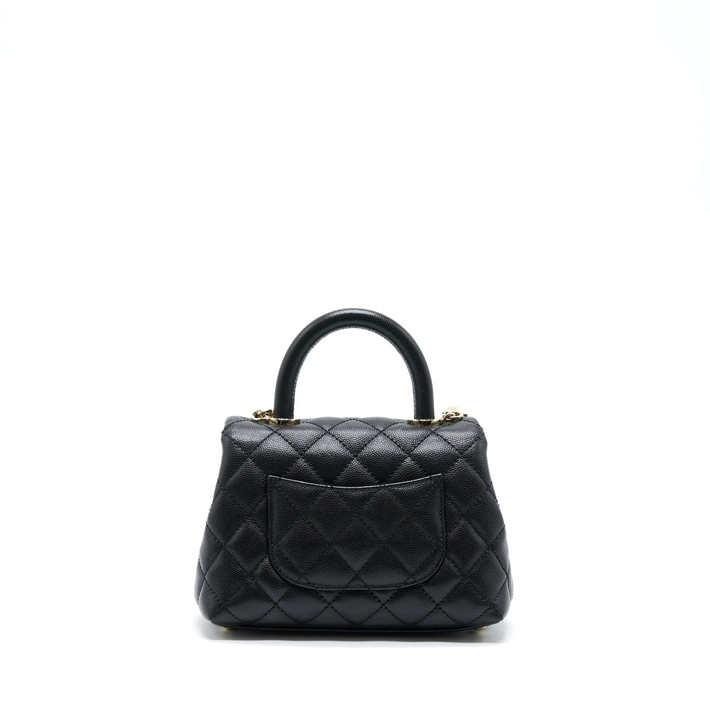 Chanel Mini Coco Handle Caviar Black L