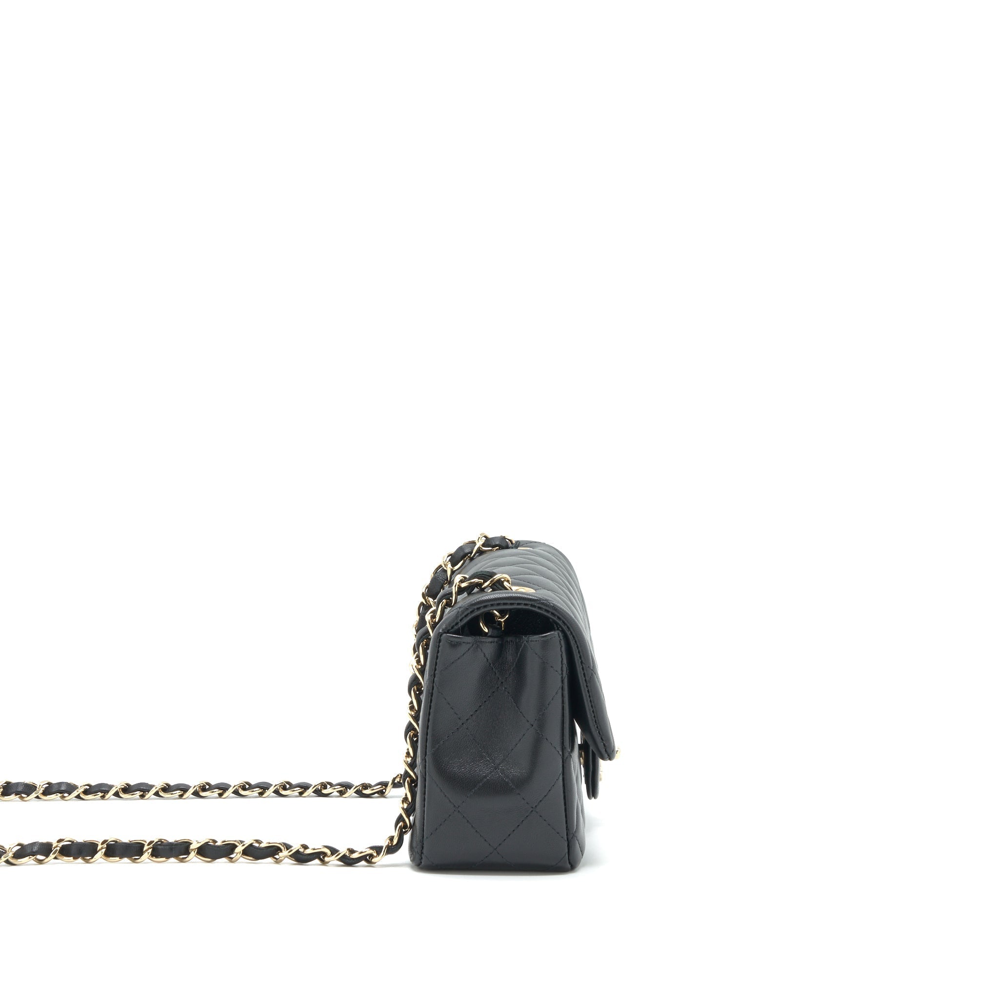 Chanel mini Rectangular Flap Bag Lambskin black L