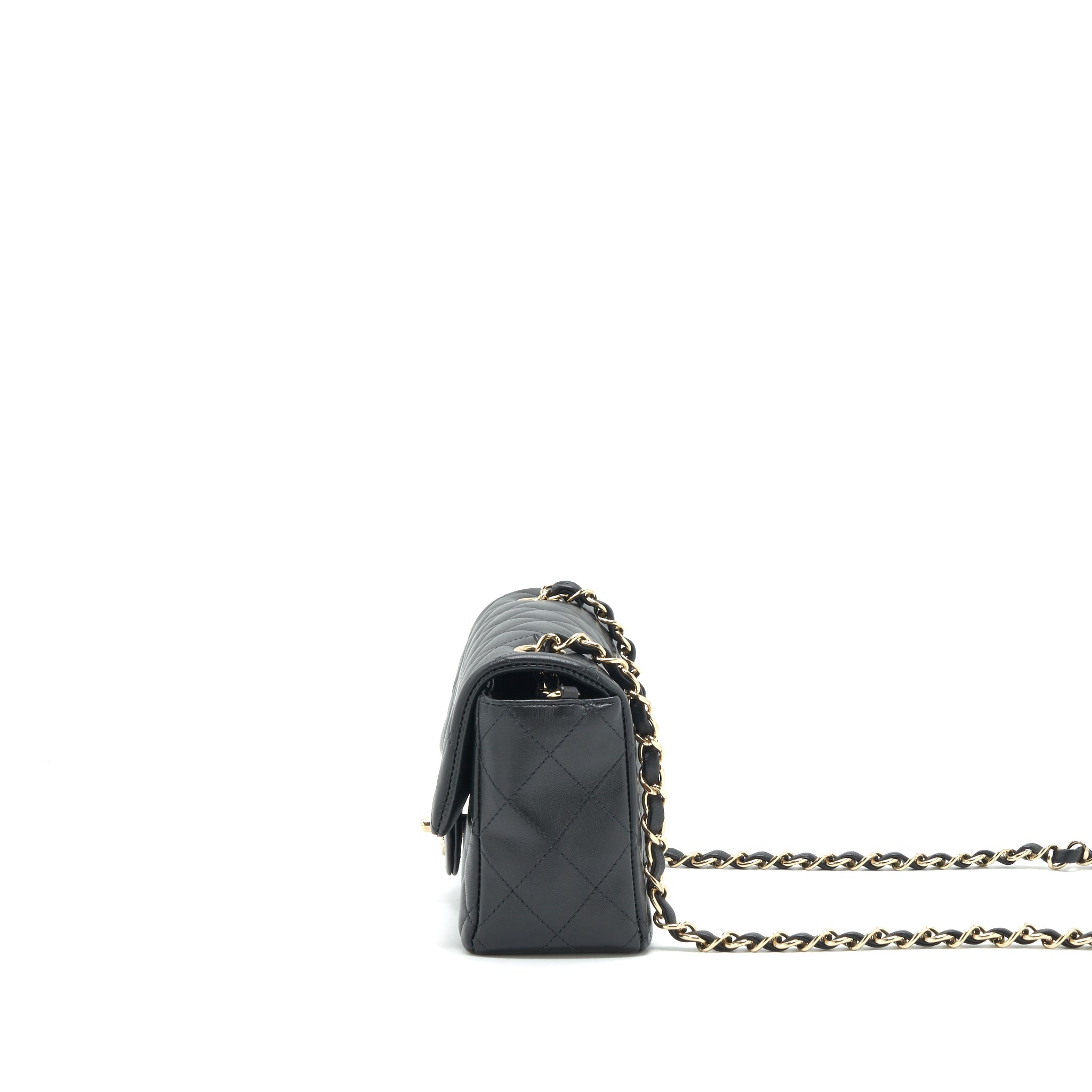 Chanel mini Rectangular Flap Bag Lambskin black L