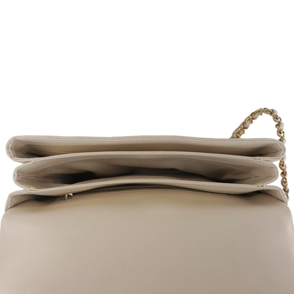 CHANEL Citizen Chic Flap Medium Quilted Leather Crossbody Bag White