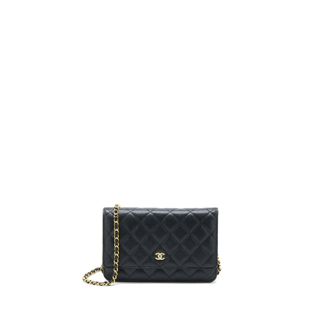 Chanel Classic Wallet On Chain Caviar Black  (Microchip)