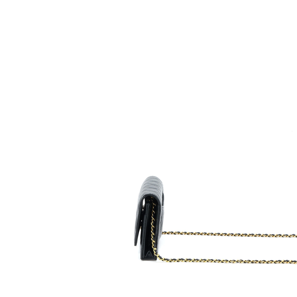 Chanel Classic Wallet On Chain Caviar Black  (Microchip)