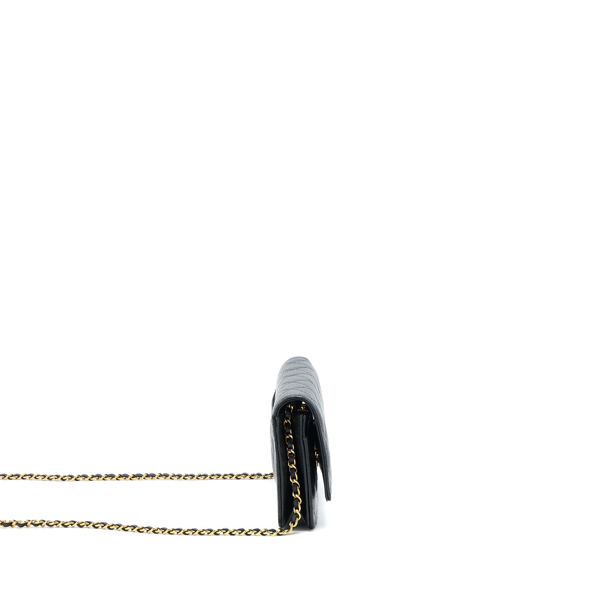Chanel Classic Wallet On Chain Caviar Black  (Microchip)