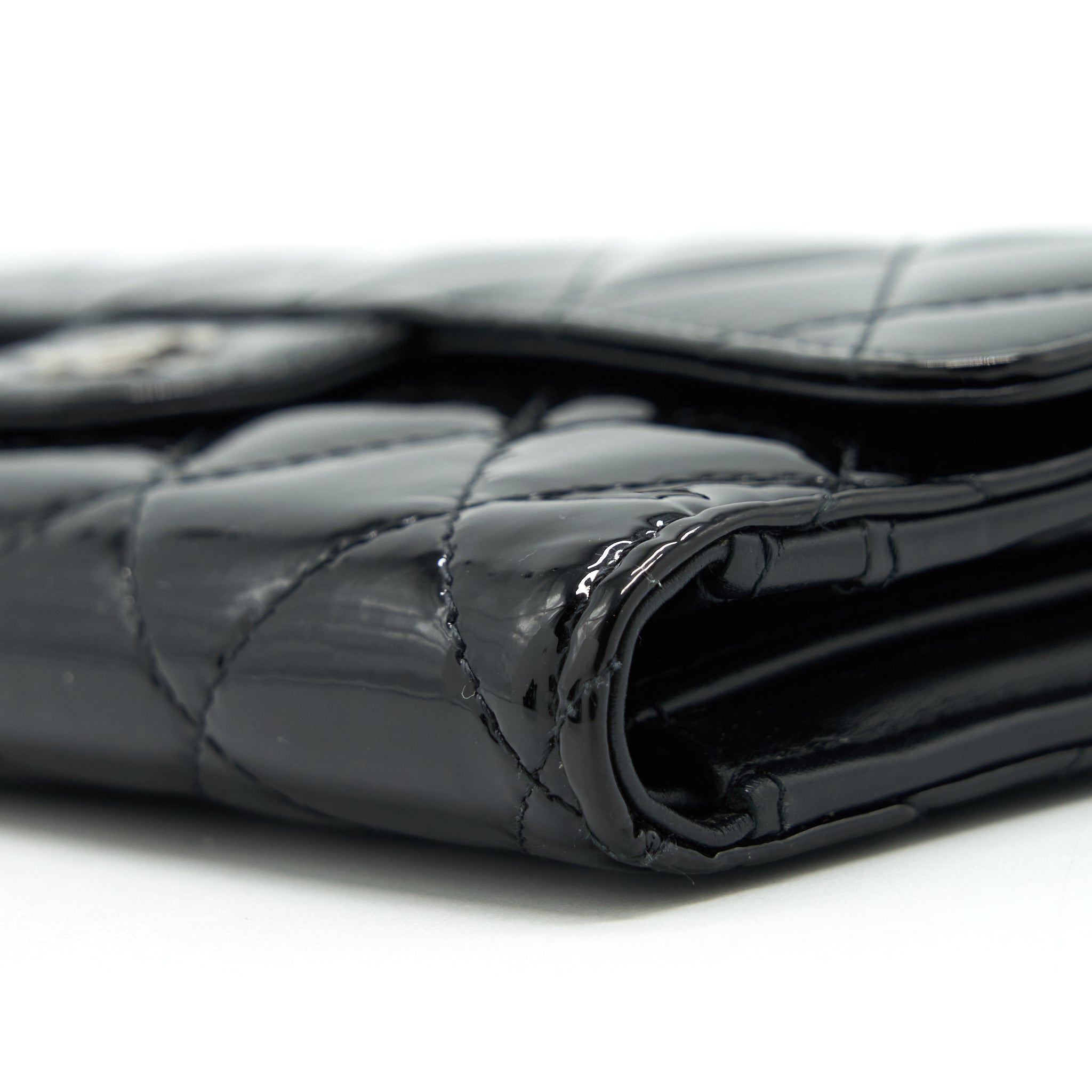 Chanel Classic Flap Long Wallet Patent Black