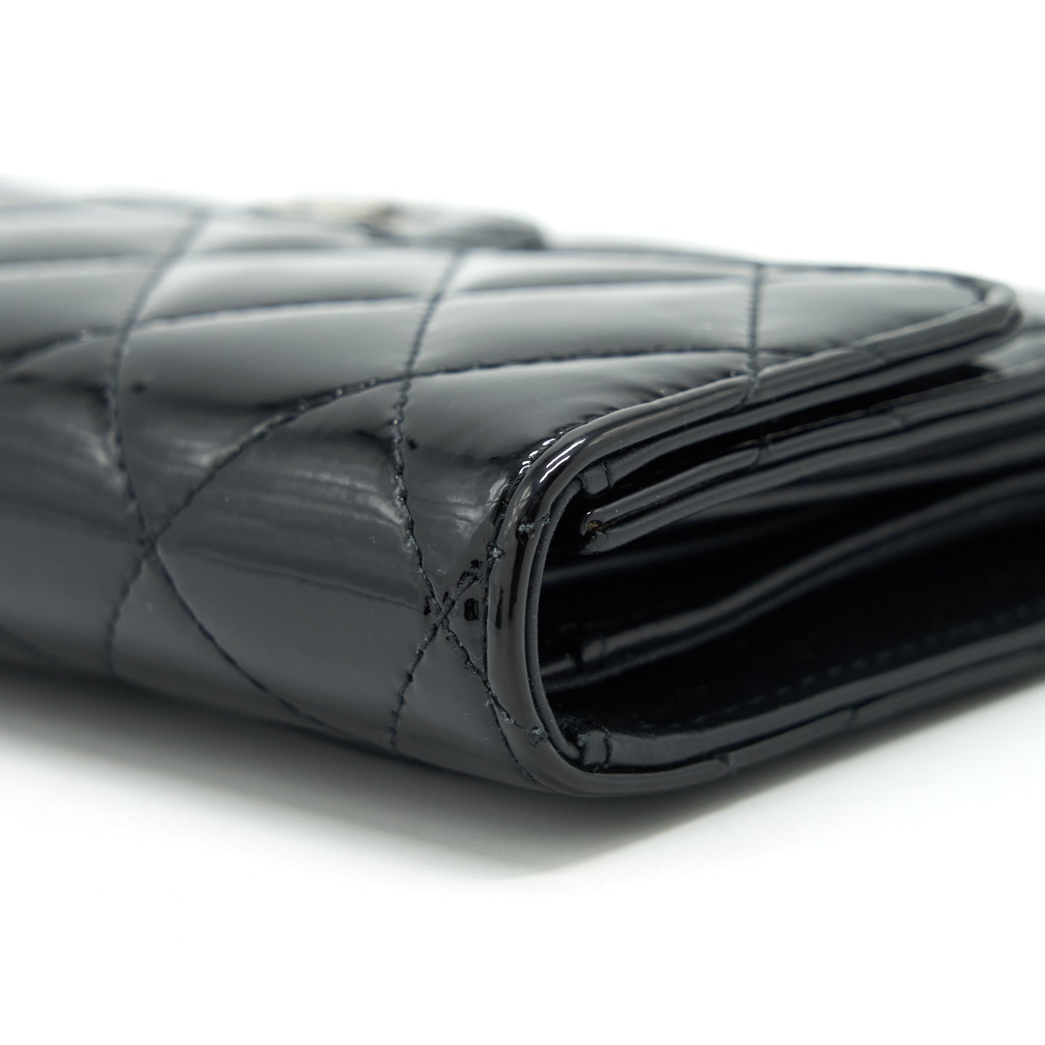 Chanel Classic Flap Long Wallet Patent Black