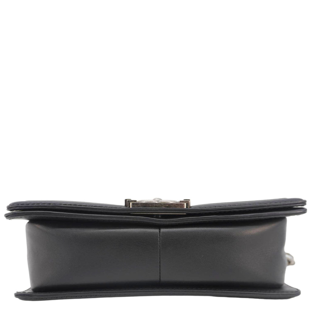 CHANEL Celtic Boy Flap Leather Shoulder Bag Black