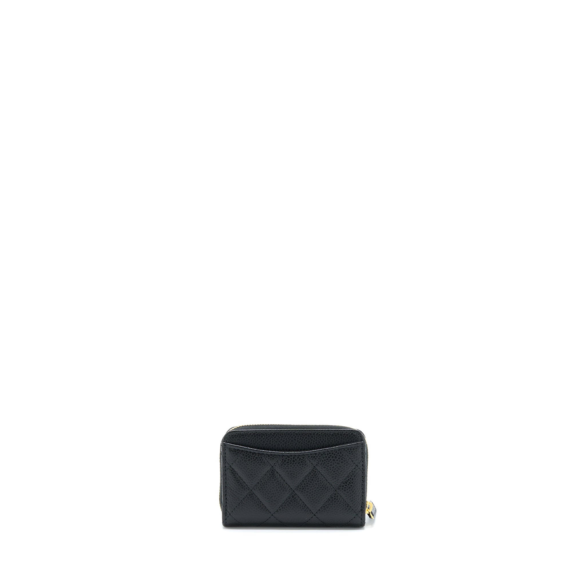 Chanel Zip Small Card Holder Caviar black