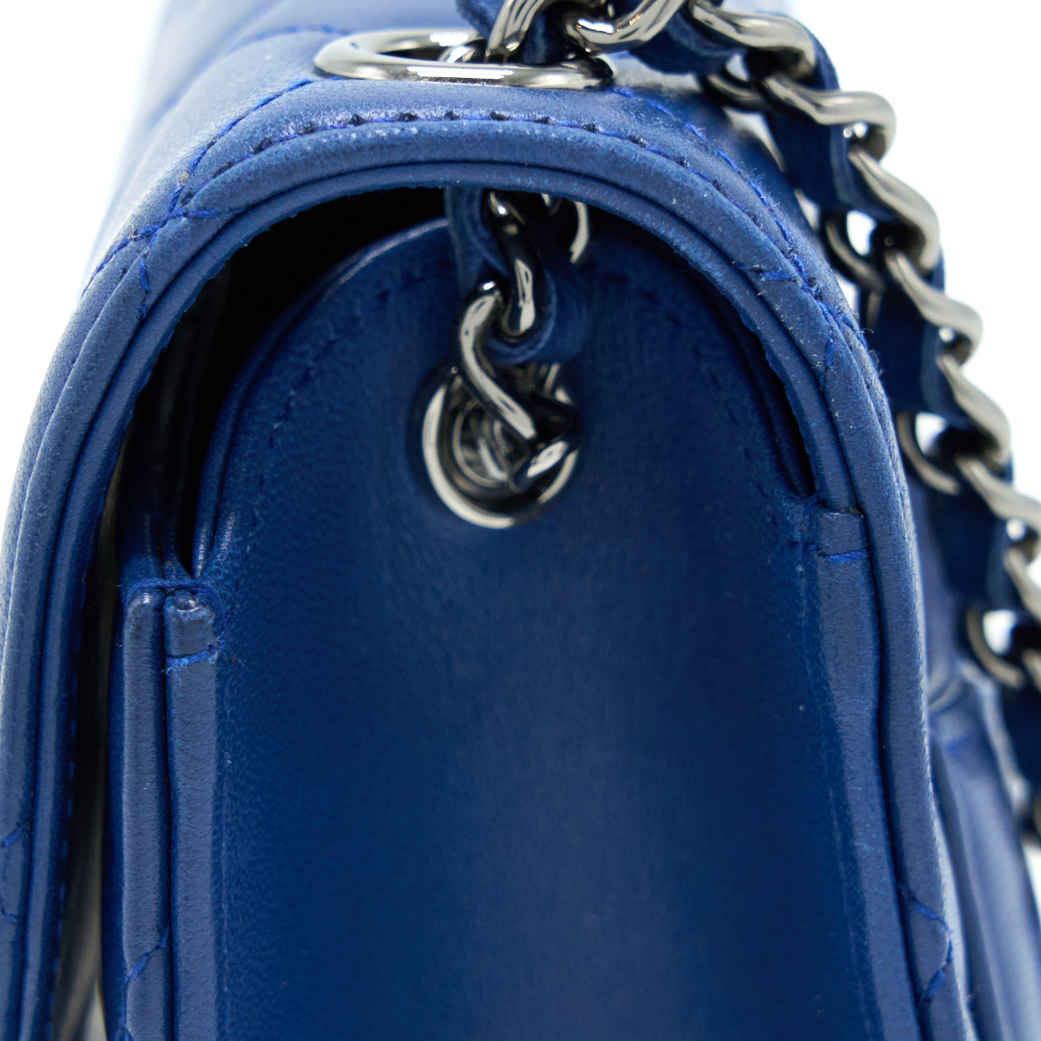 Chanel Flap Phone Case Lambskin Blue
