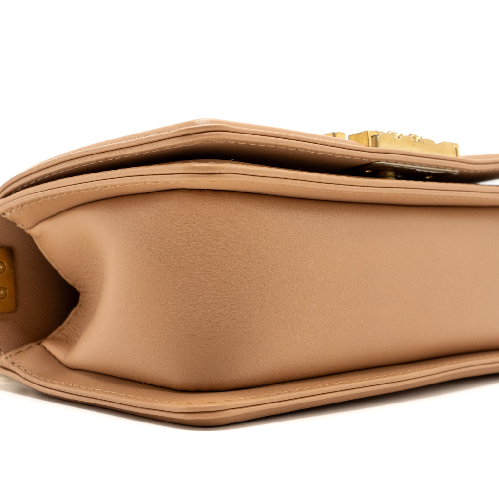 Chanel Small Boy Bag limited edition Calfskin Dark Beige