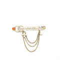 Chanel CC Letter With Chain Drop Brooch L