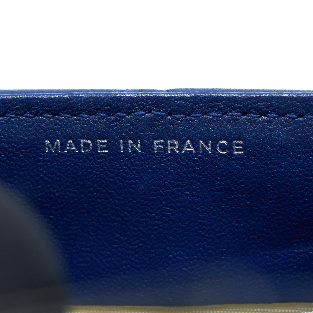 Chanel Flap Phone Case Lambskin Blue