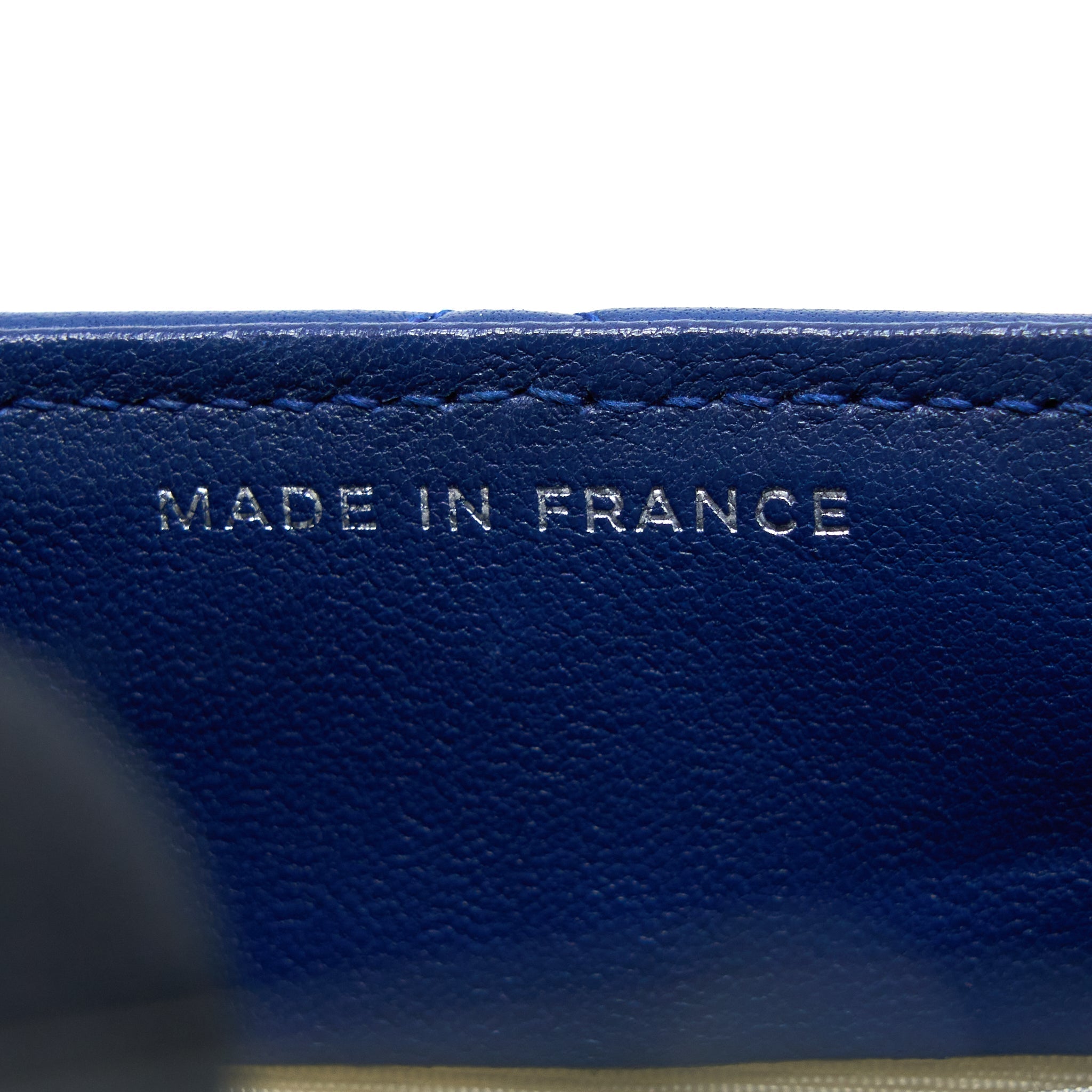 Chanel Flap Phone Case Lambskin Blue