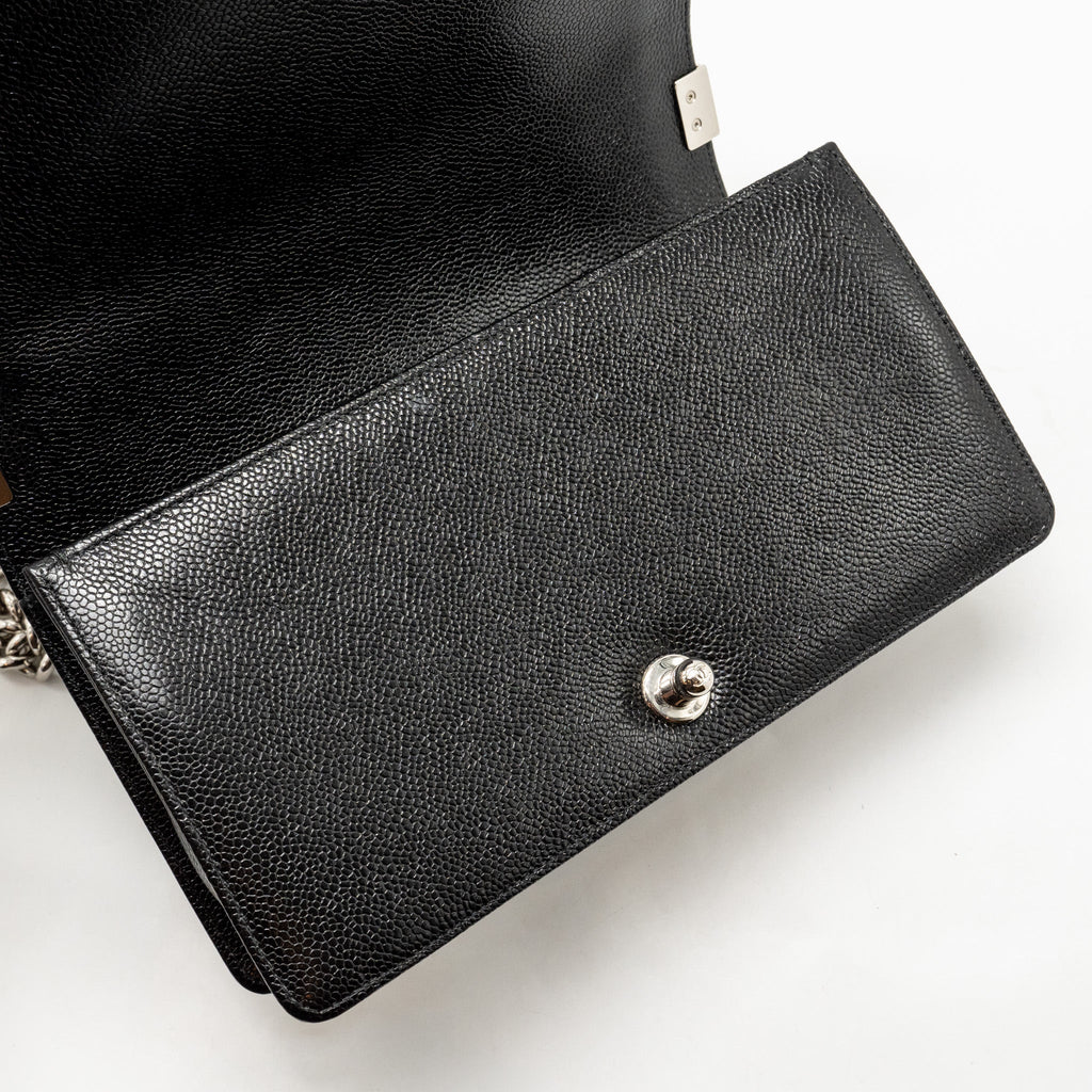 Chanel Chevron Medium Boy Bag caviar black
