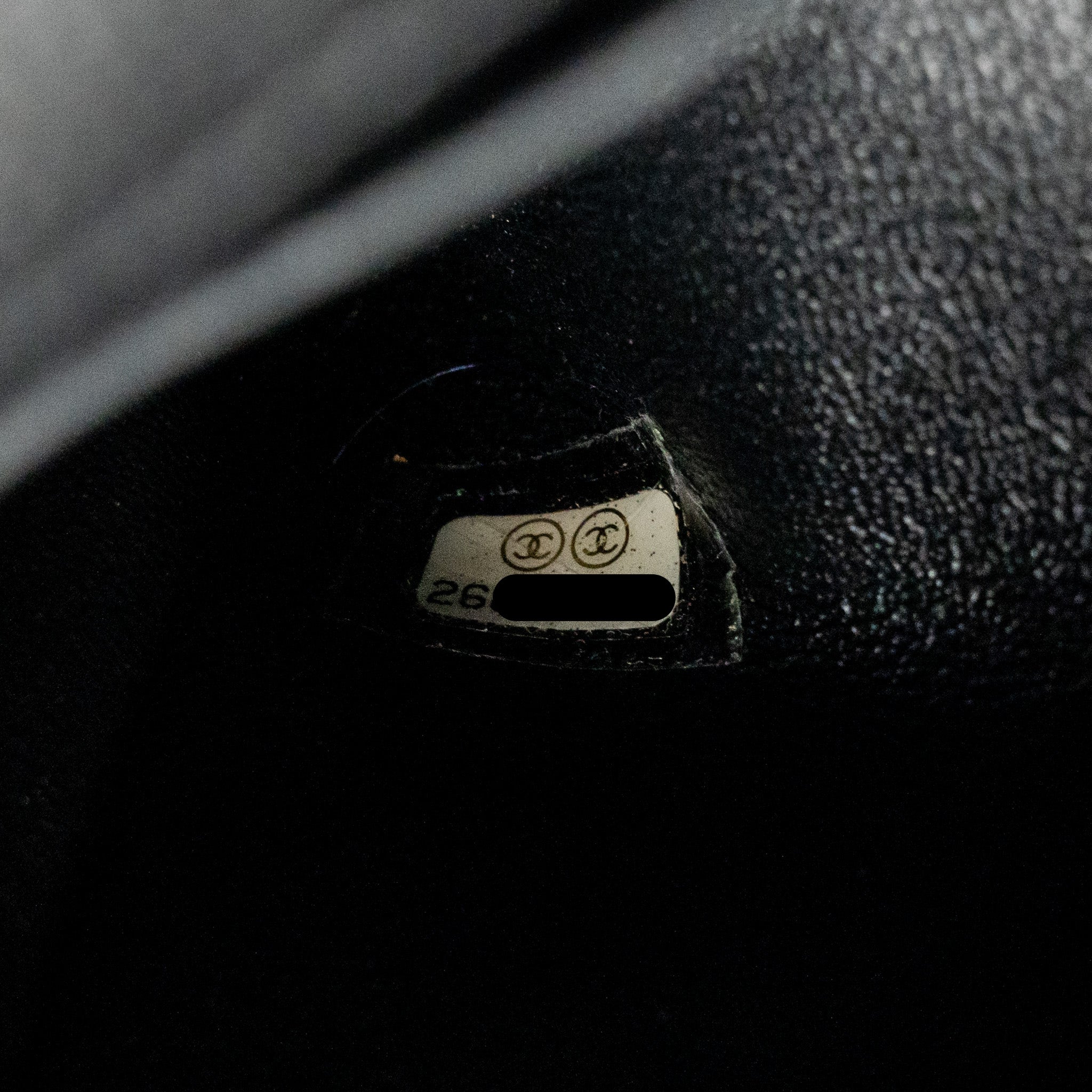 Chanel Small Coco Handle with Python Handle caviar Black/Burgundy