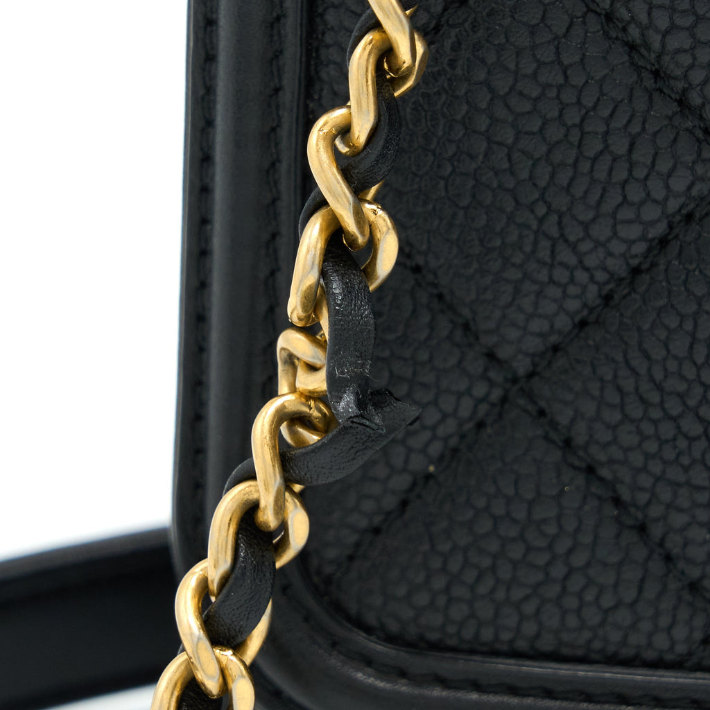 Chanel Filigree Flap Bag Caviar Black