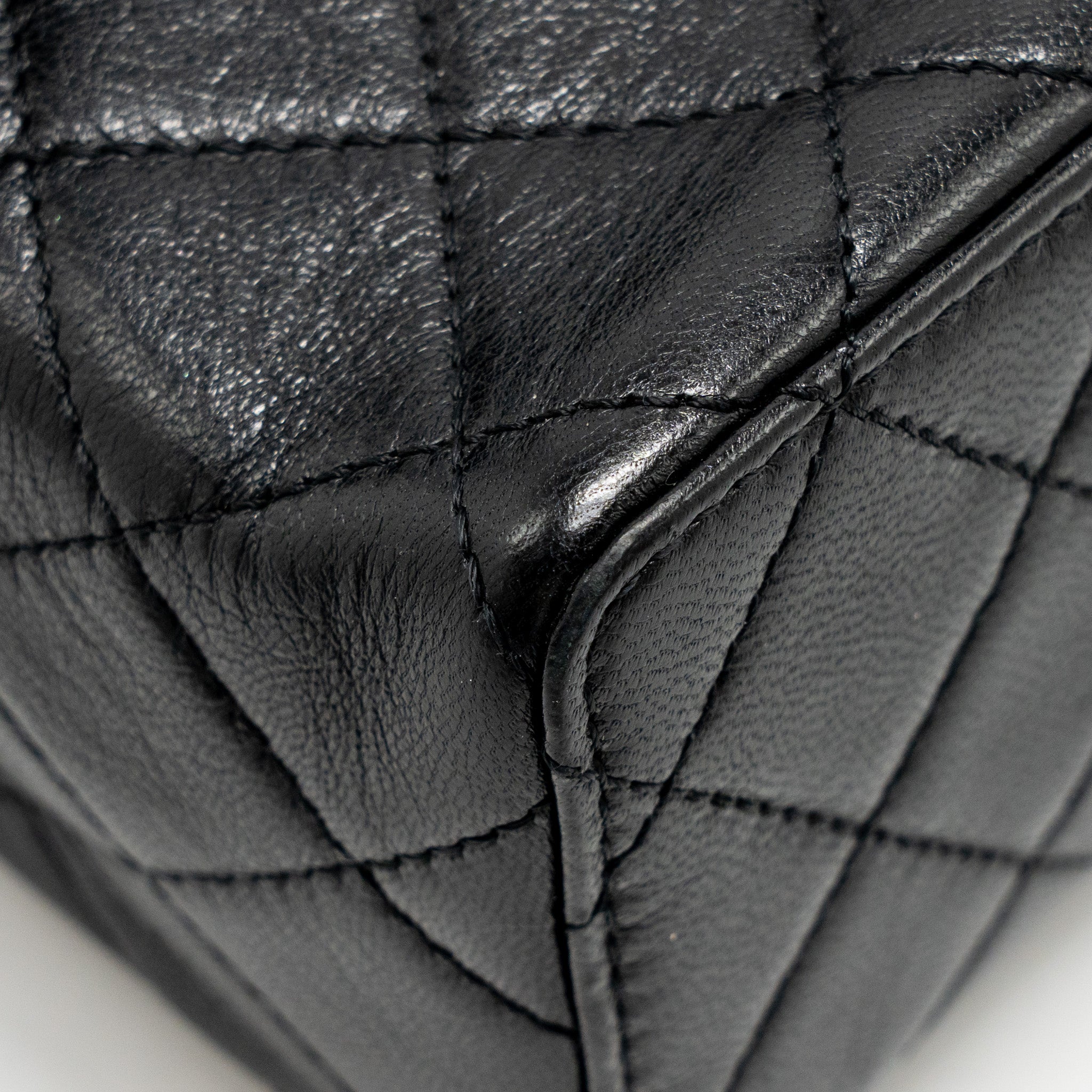 Chanel Retro Classic New Square Large Flap Bag Goatskin Black  (Microchip)