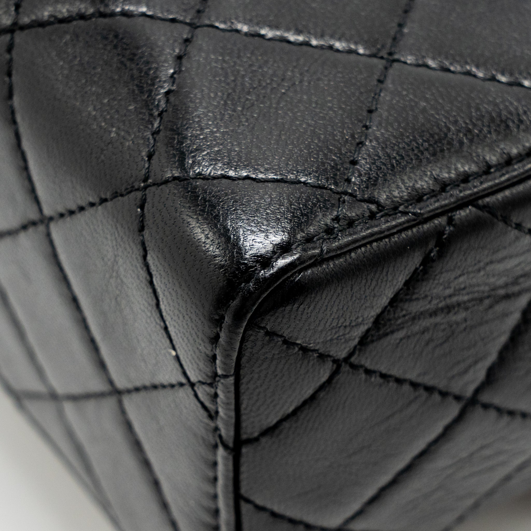 Chanel Retro Classic New Square Large Flap Bag Goatskin Black  (Microchip)