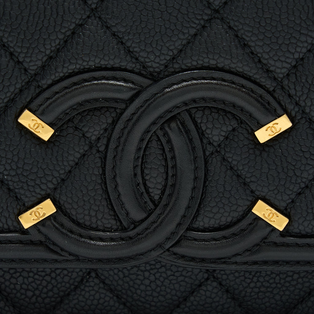 Chanel Filigree Flap Bag Caviar Black