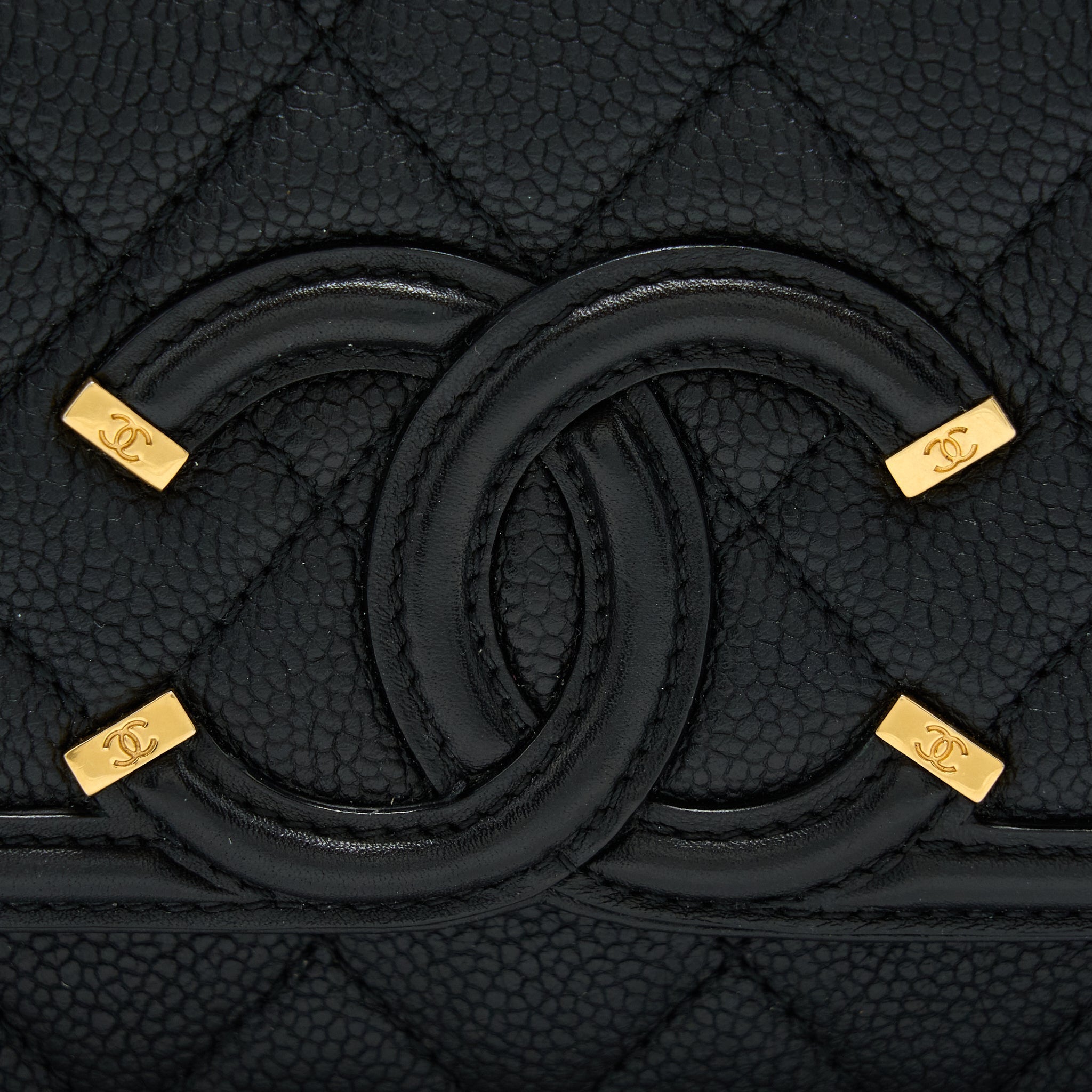 Chanel Filigree Flap Bag Caviar Black
