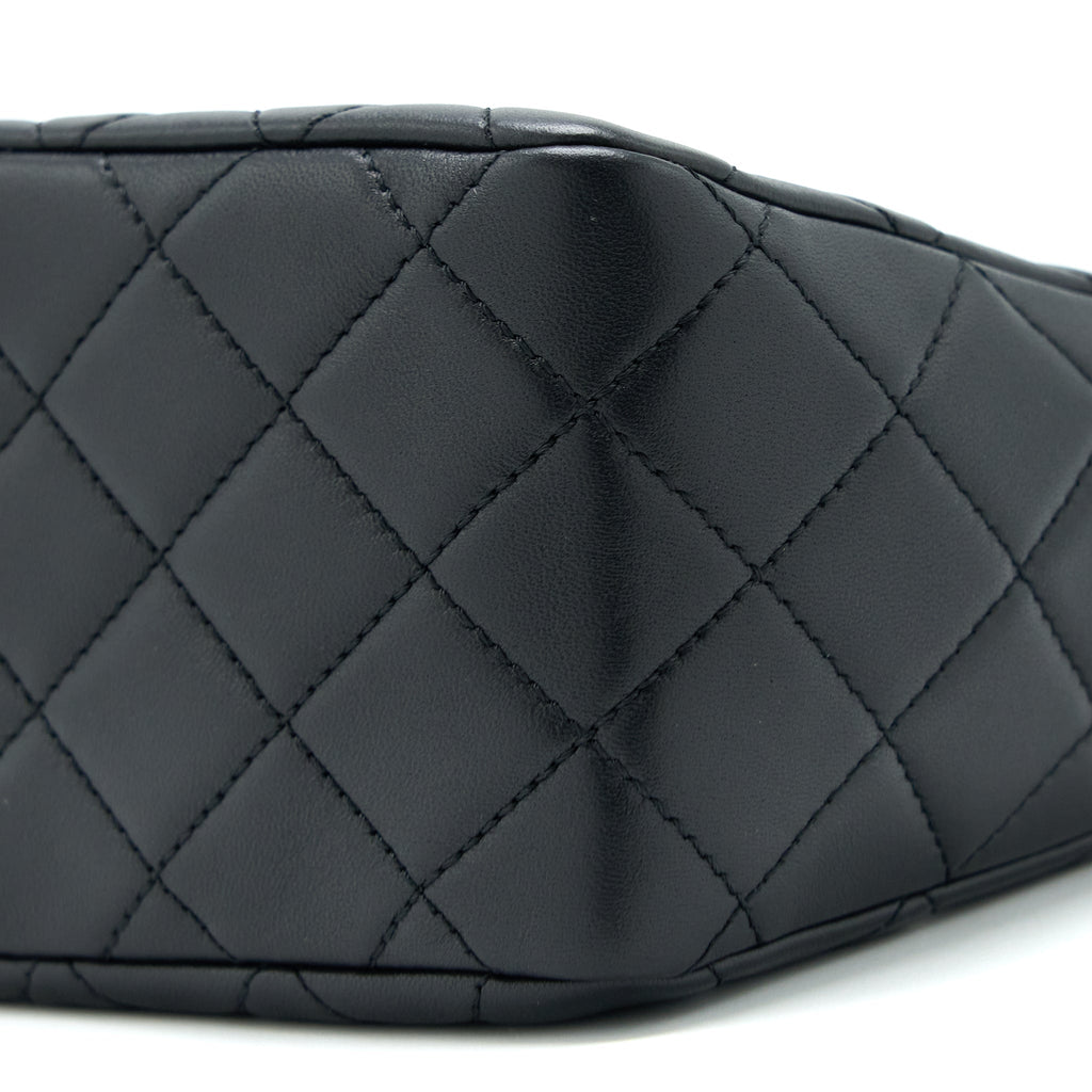 Chanel 23C Pearl Crush Hobo Bag Lambskin Black Brushed  (Microchip)