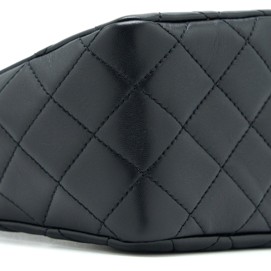 Chanel 23C Pearl Crush Hobo Bag Lambskin Black Brushed  (Microchip)