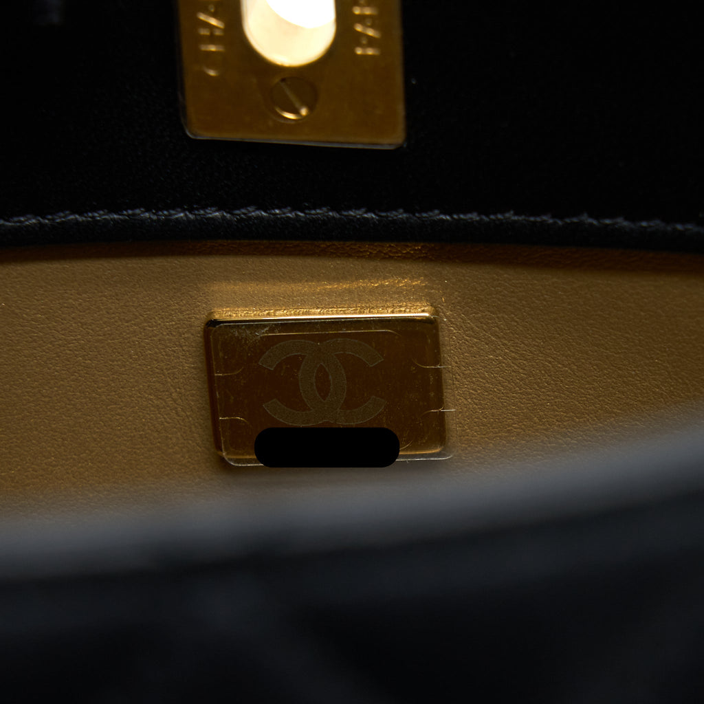 Chanel 23C Pearl Crush Hobo Bag Lambskin Black Brushed  (Microchip)