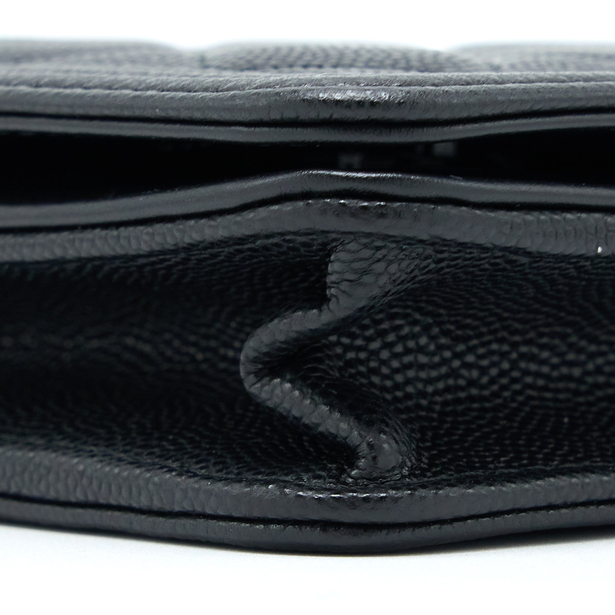 Chanel Boy Wallet on Chain Caviar Black  (Microchip)