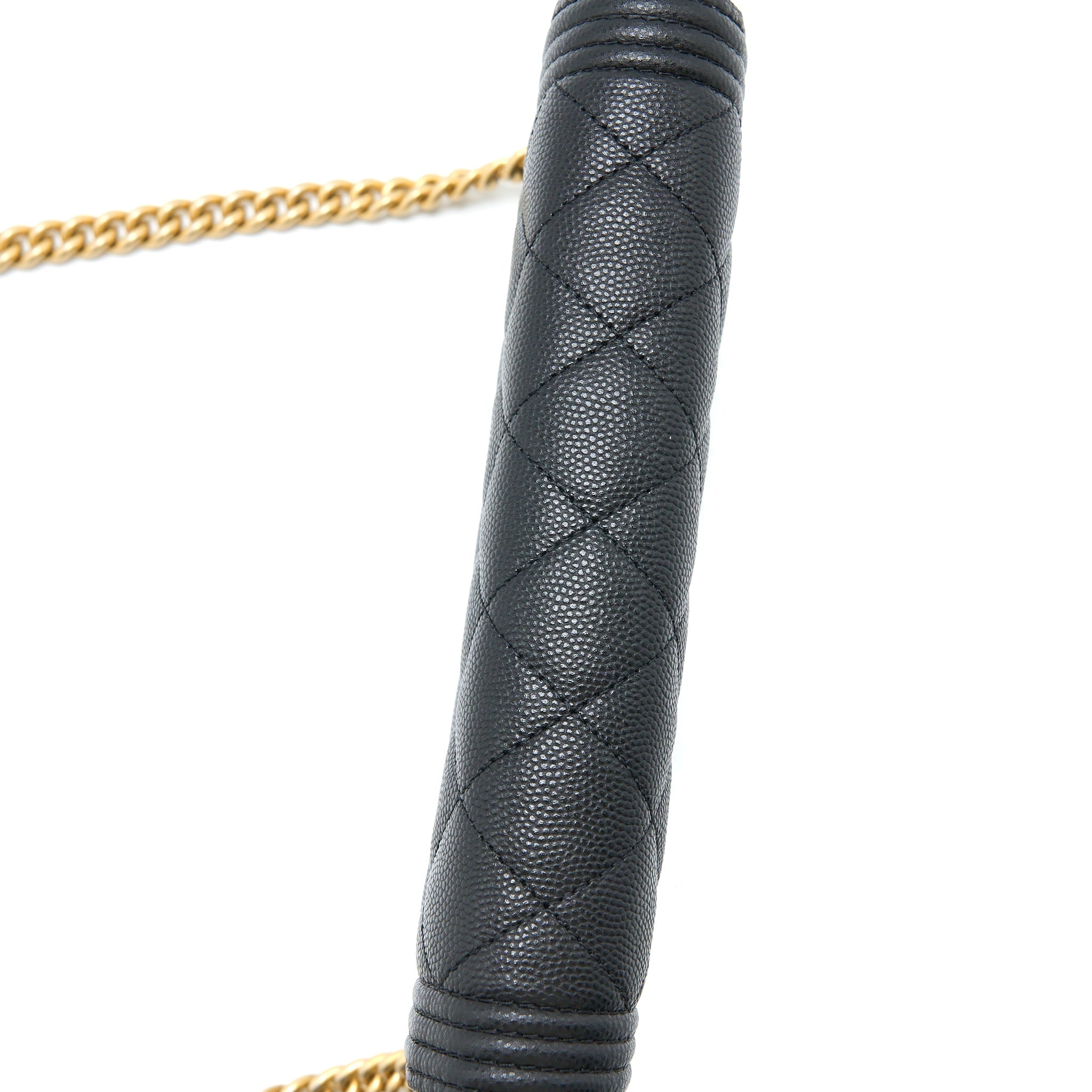 Chanel Boy Wallet on Chain Caviar Black  (Microchip)