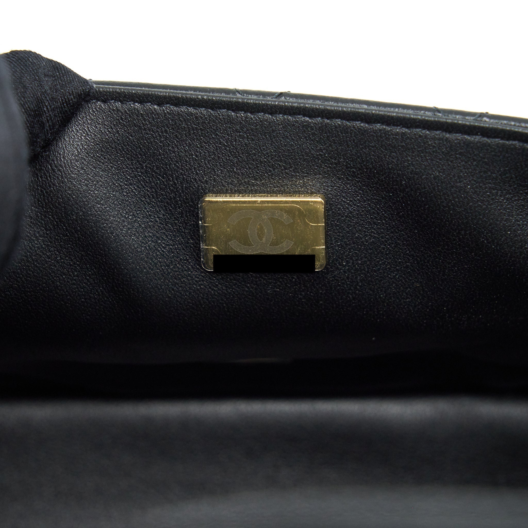 Chanel Mini Square Flap Bag Lambskin Black L