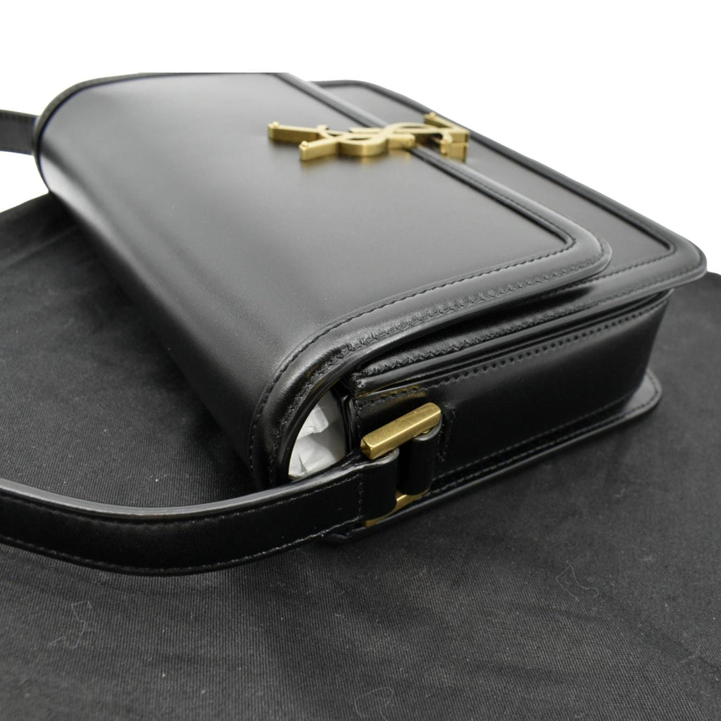 YVES SAINT LAURENT Solferino Medium Leather Shoulder Bag Black